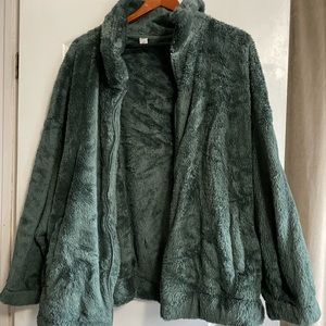 Forest Green Teddy Jacket Old Navy Size L